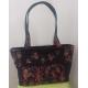 Sac fourre tout noir, motif patchwork