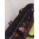 Sac fourre tout noir, motif patchwork