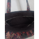 Sac fourre tout noir, motif patchwork
