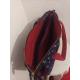 Sac fourre tout matelassé bleu et rouge