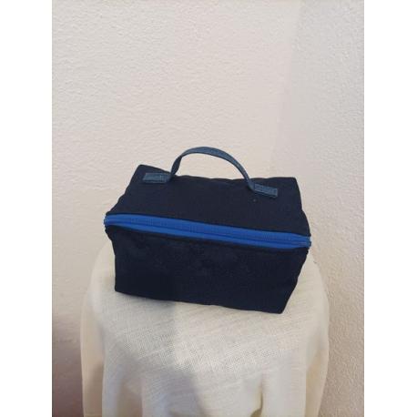 Trousse rectangulaire , bleu marine.