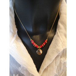 Collier - CREOLES CHICS Rouge corail