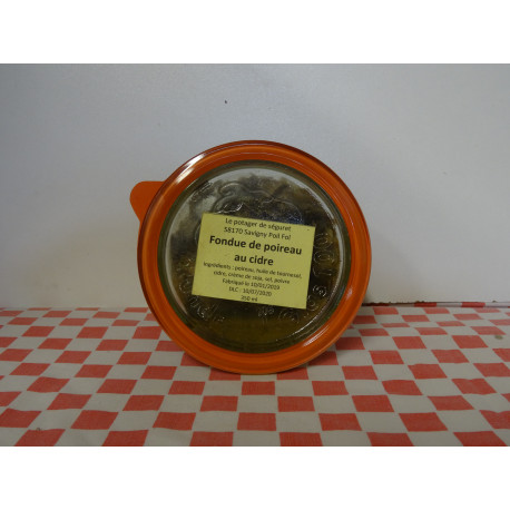 Fondue de poireaux au cidre (350 ml)